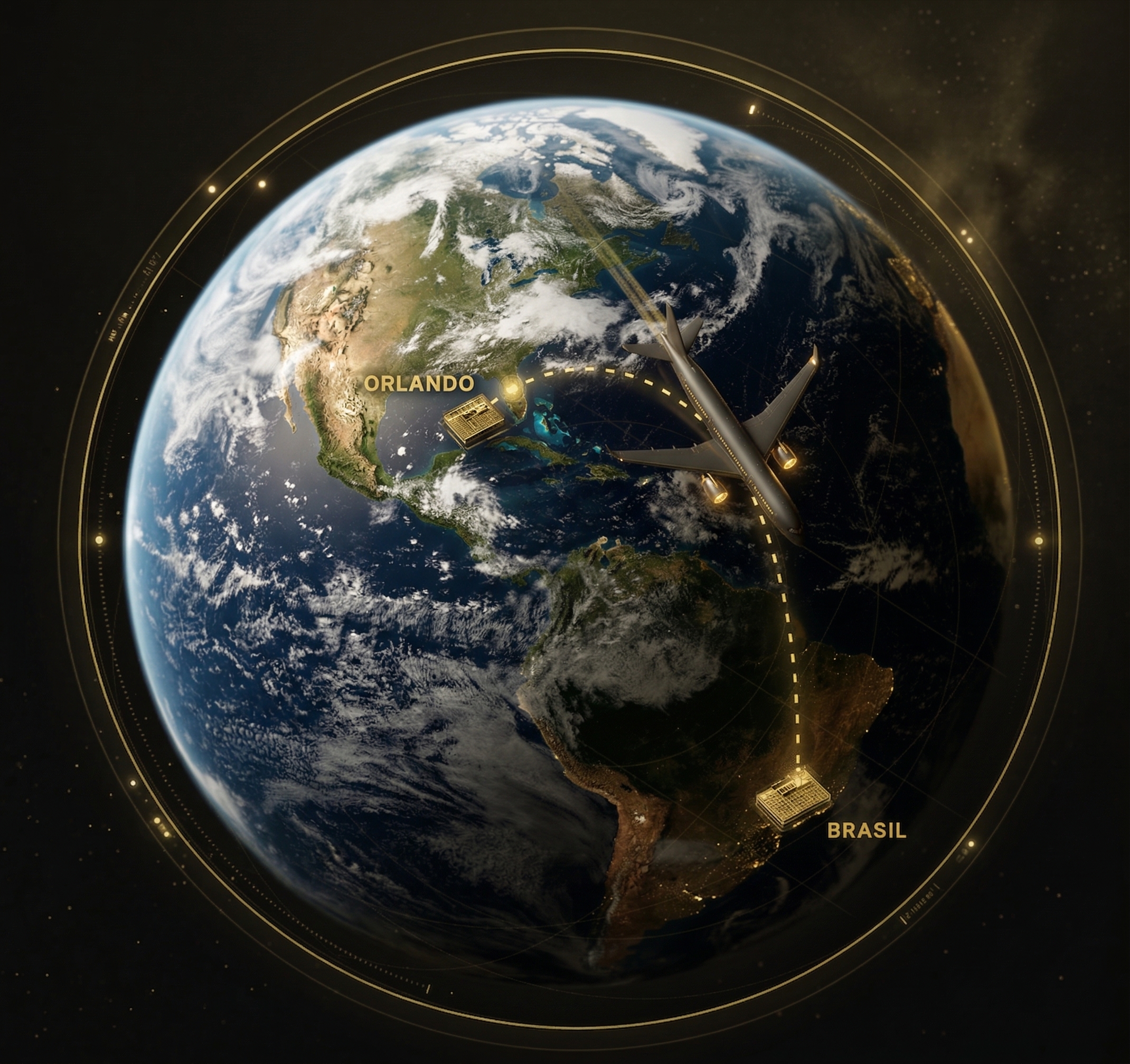 Rota de importação EUA para Brasil